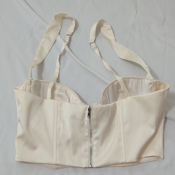 Oh Polly Bustier Bra Top, Color Cream, Size 6 - Picture 2 of 15